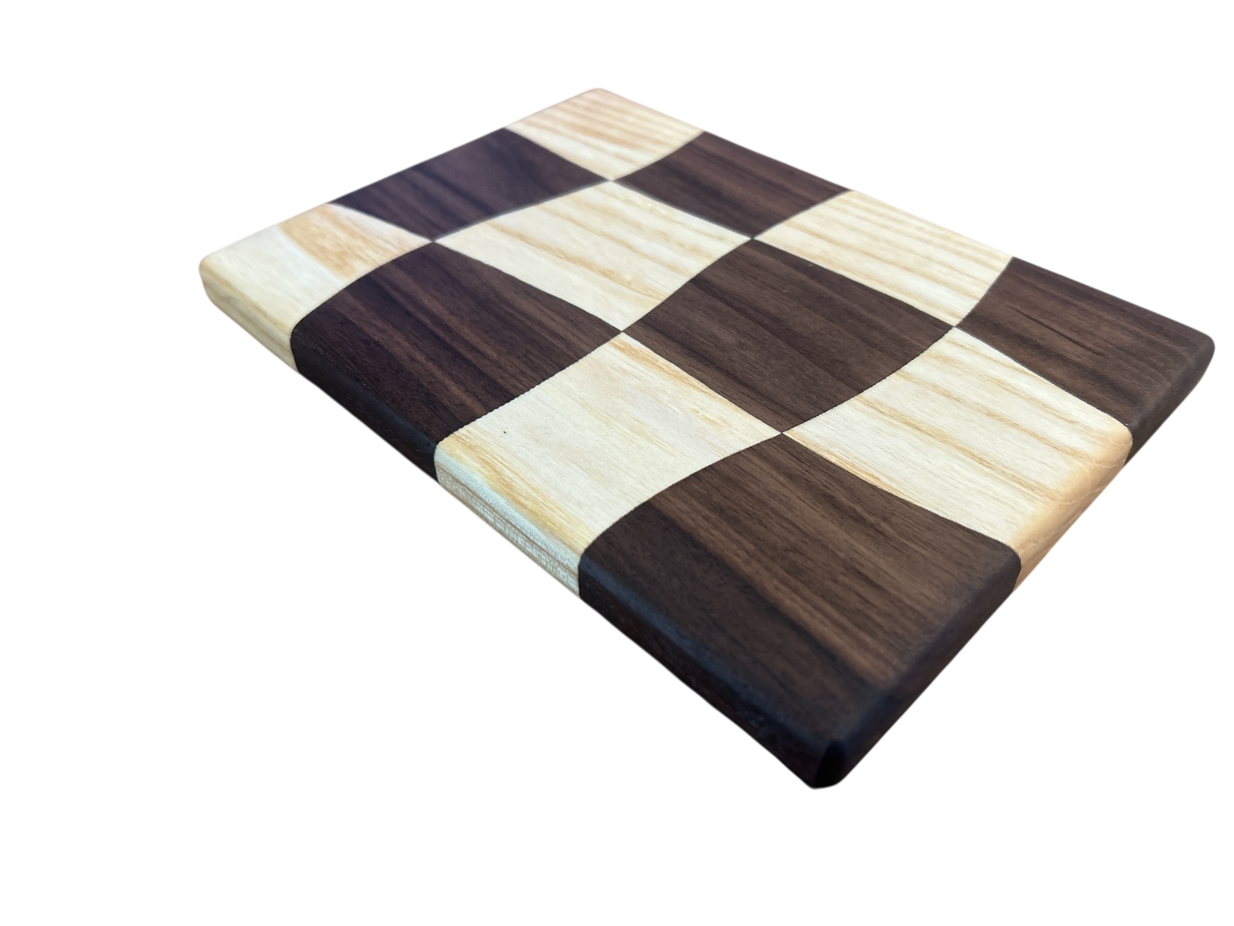 Frühstücksbrett "Wellenreiter" amerikanische Walnuss und Esche