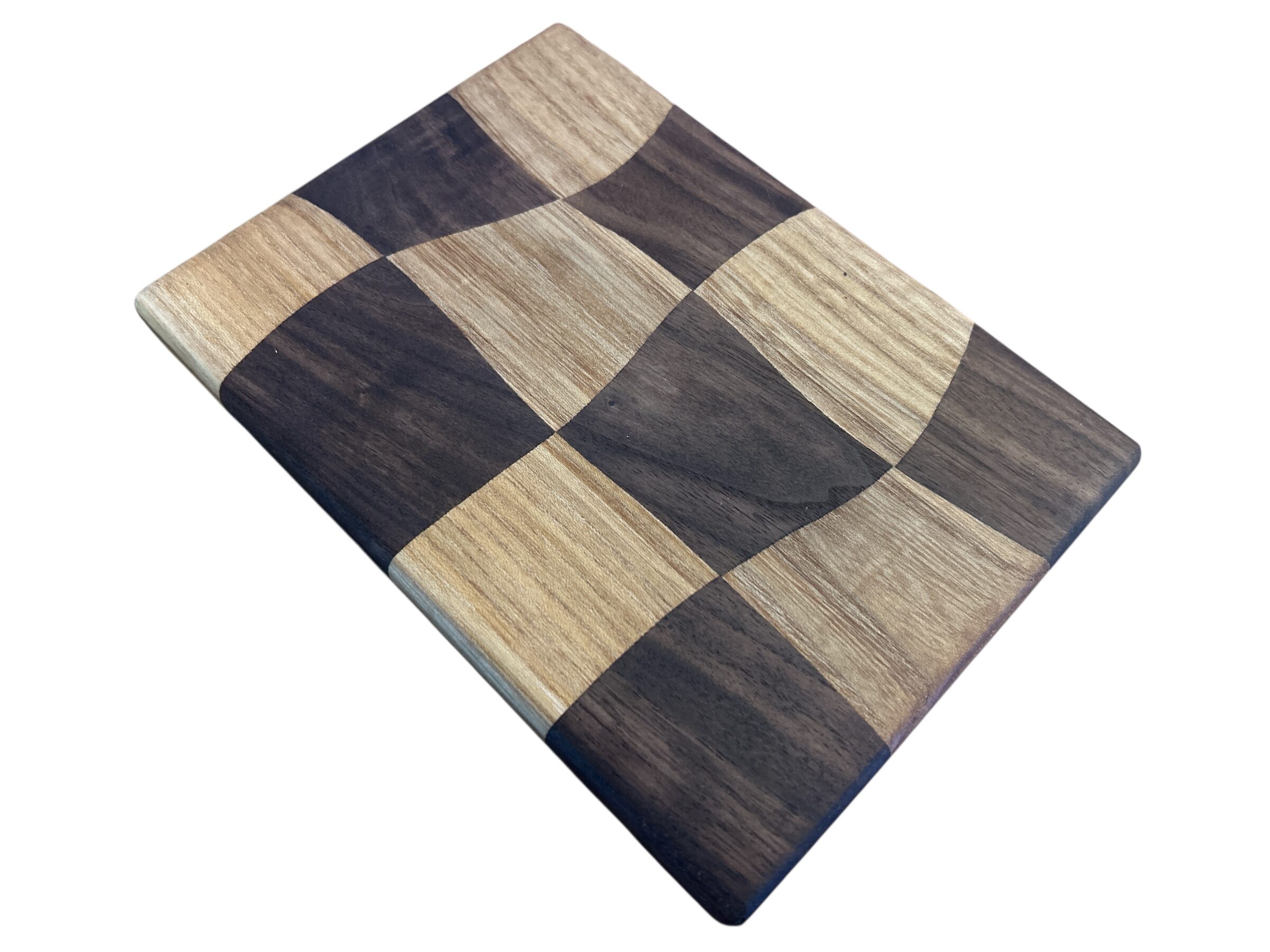 Frühstücksbrett "Wellenreiter" amerikanische Walnuss und Ulme