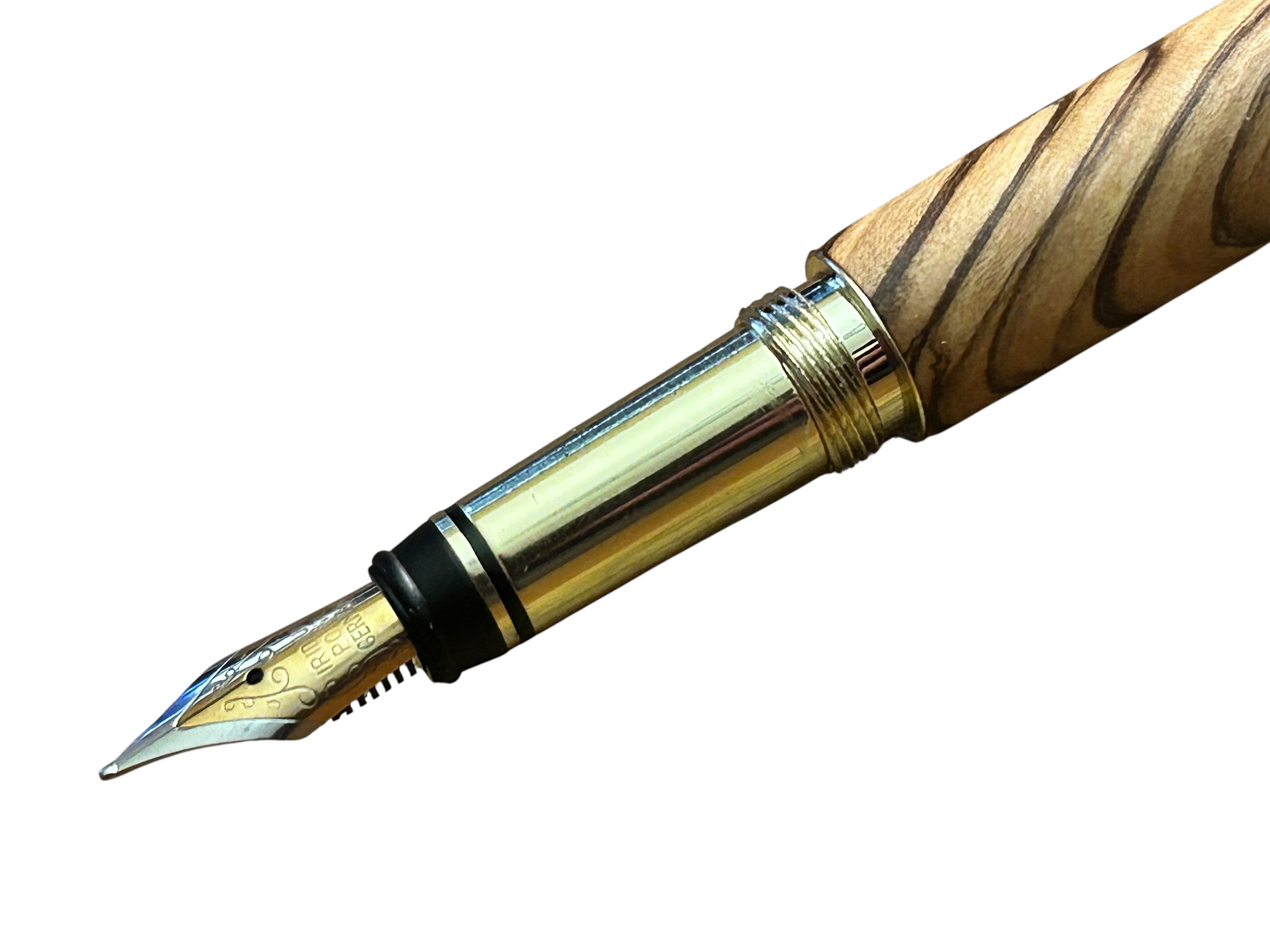 Handgedrechselter Füllfederhalter aus Israelischer Olive – Bild 3