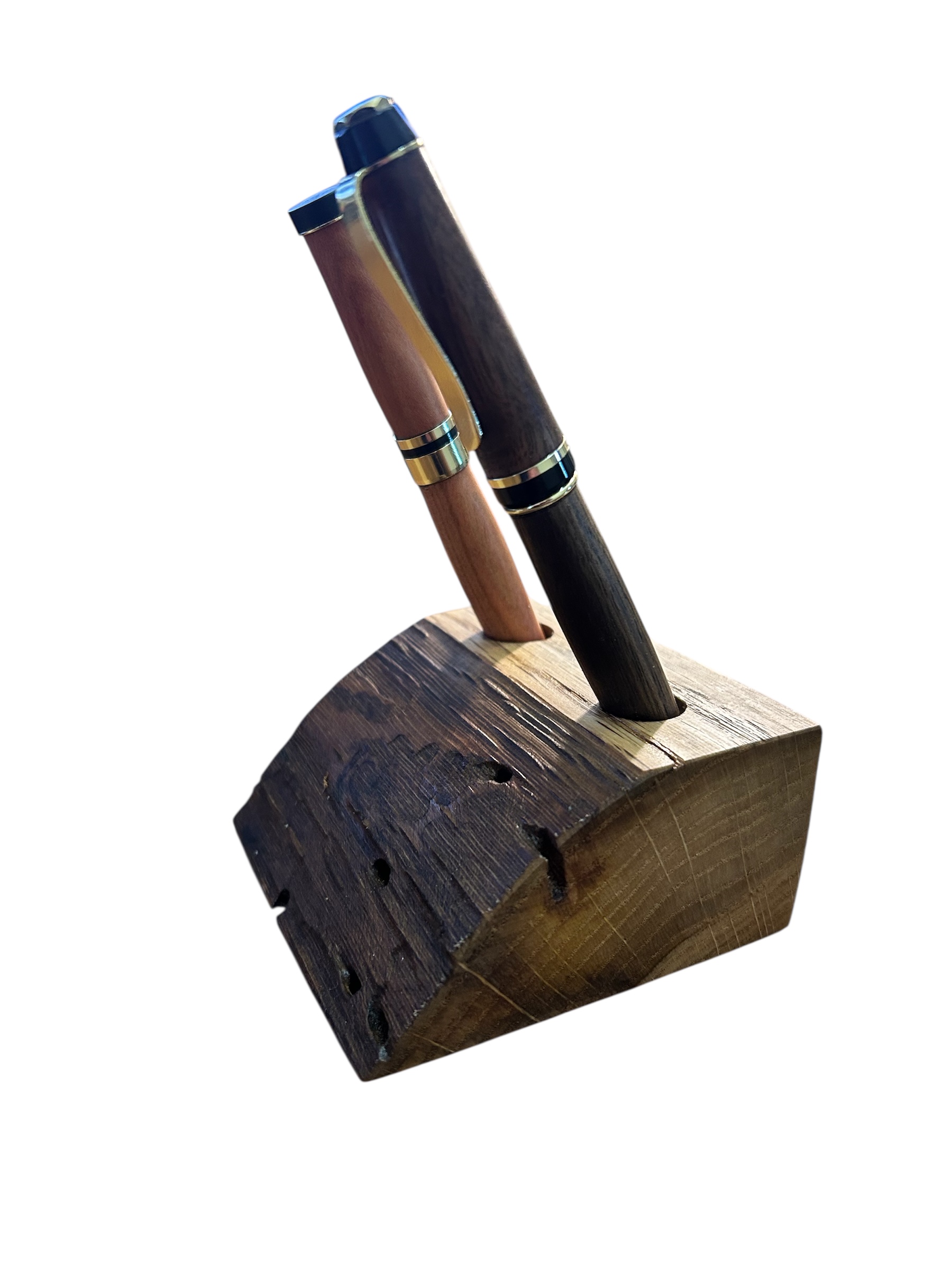 Set aus Zwetschge und Walnuss - Kugelschreiber und Füllfederhalter