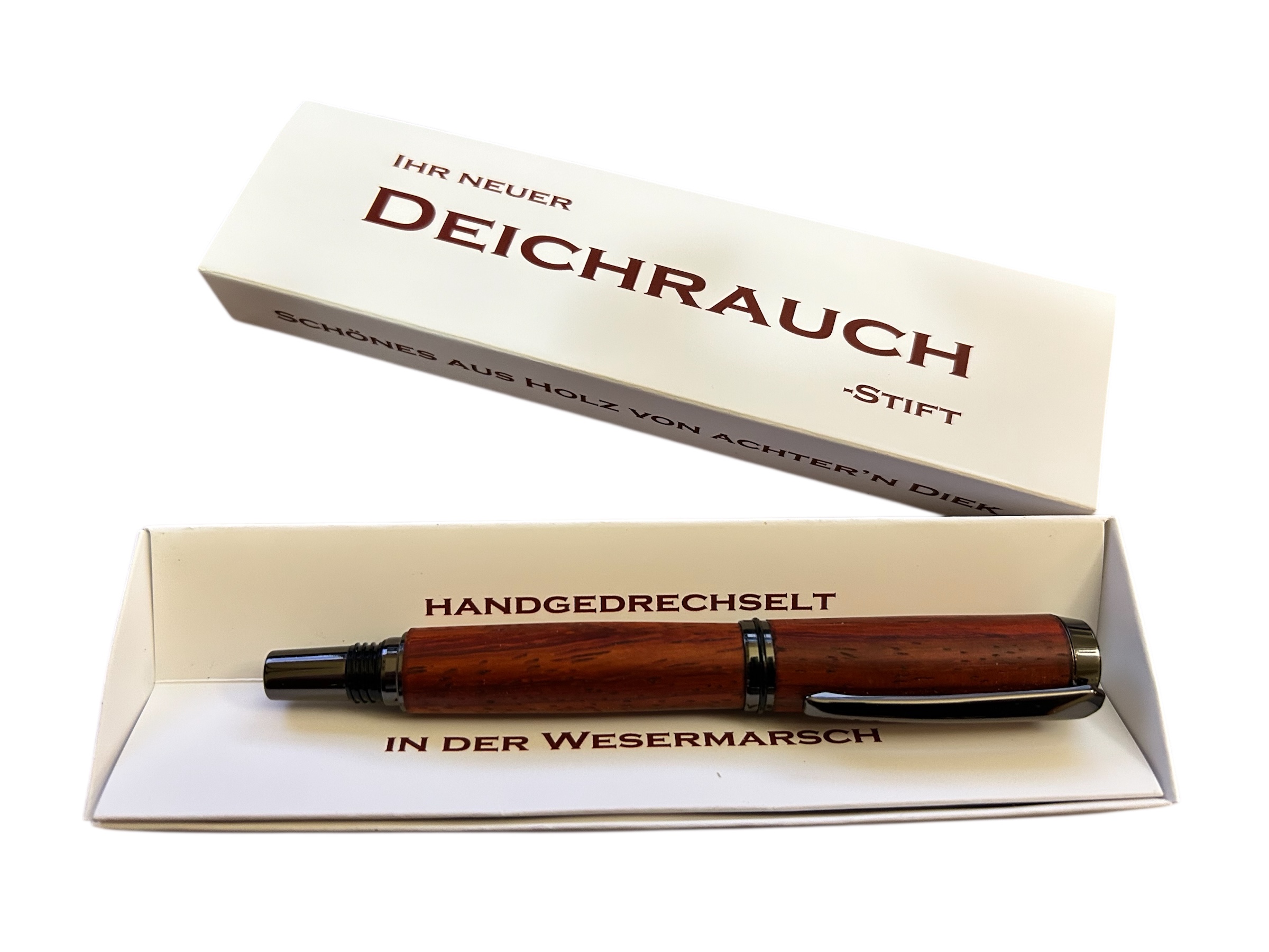 Kugelschreiber mit Schraubkappe aus Padouk