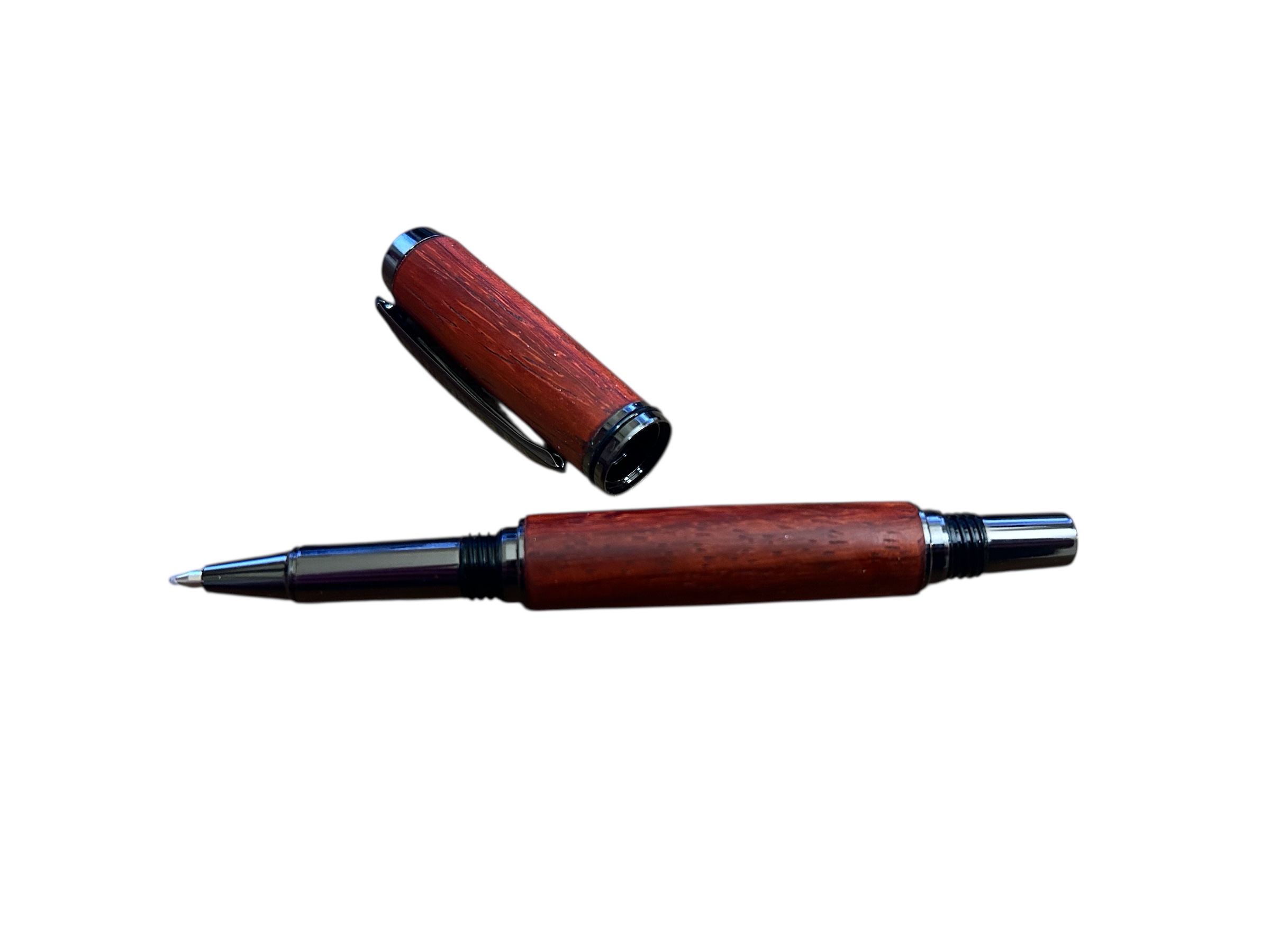 Kugelschreiber mit Schraubkappe aus Padouk – Bild 4