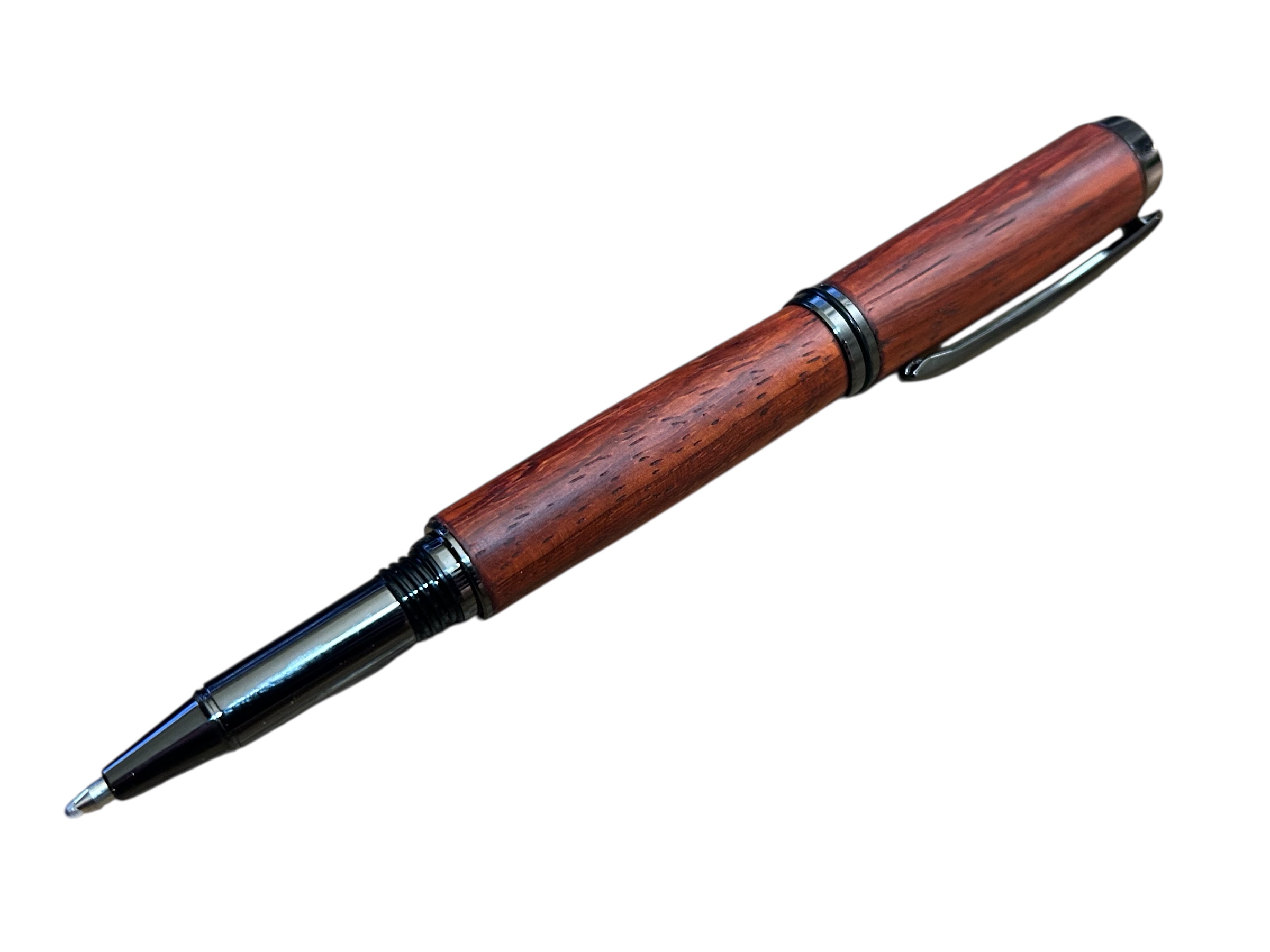 Kugelschreiber mit Schraubkappe aus Padouk – Bild 3