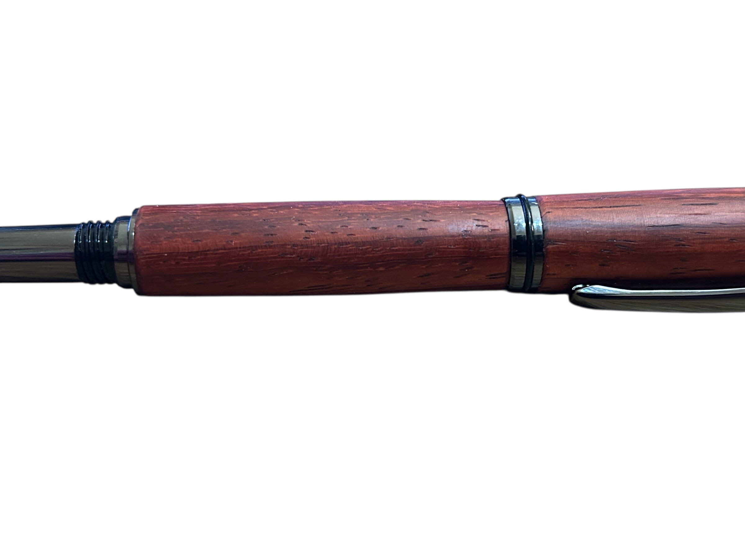 Kugelschreiber mit Schraubkappe aus Padouk – Bild 2