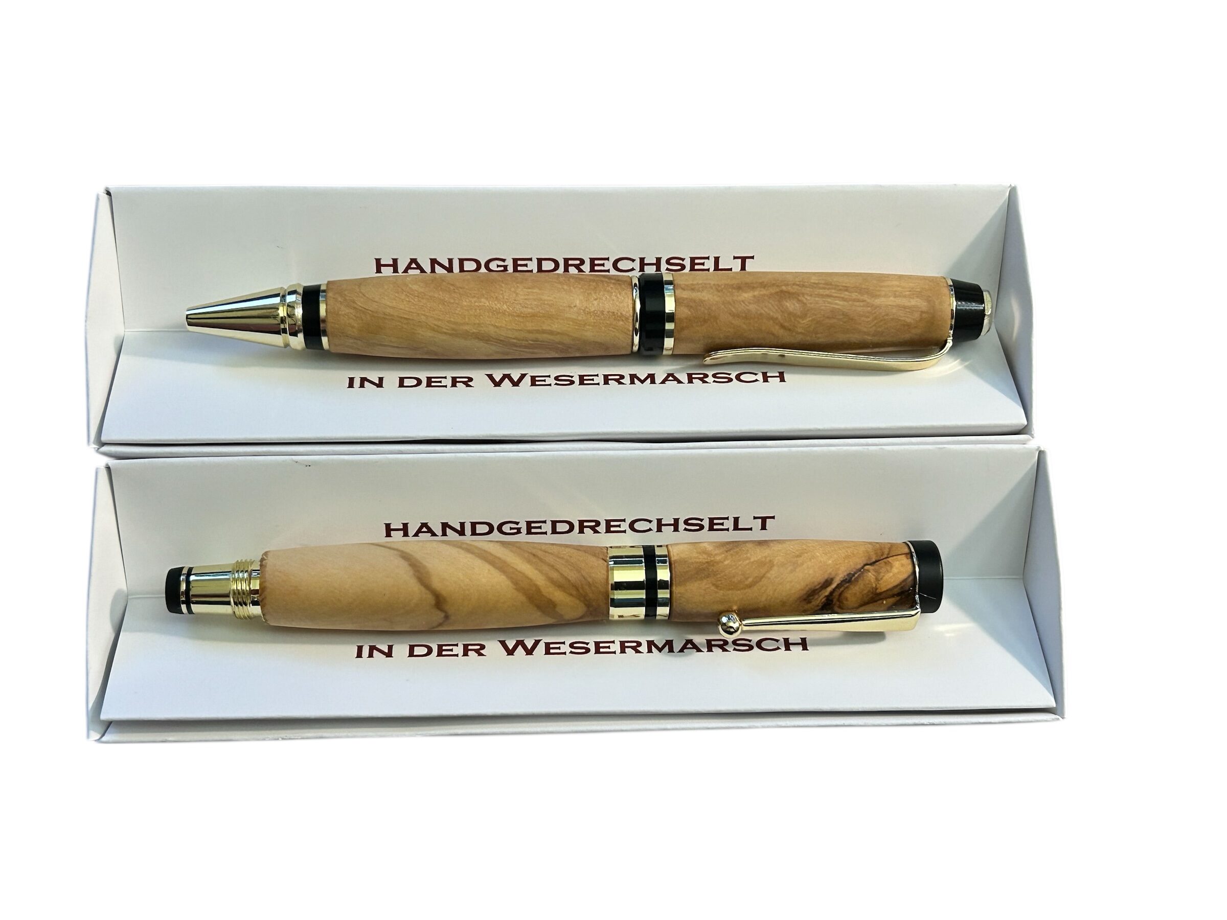 Set aus Olive - Kugelschreiber und Füllfederhalter