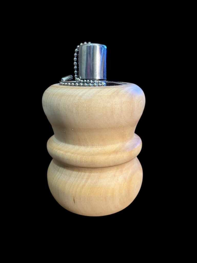 Handgedrechselte Öl-Lampe