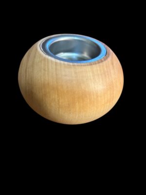 Handgedrechselter Teelichthalter